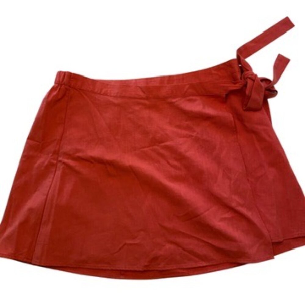 A New Day Orange Wrap Mini Skirt XL NWT Trendy Fall Style